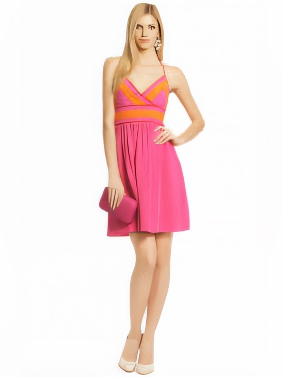 Trina Turk Dresses & Skirts - Trina Turk Hot Pink Silk Halter Mini Dress Size 12